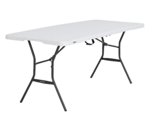 6ft bi-fold heavy duty white table